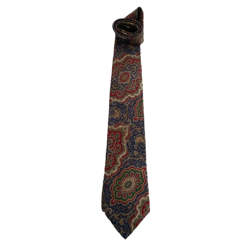 Vintage Jacobsons Paisley Neck‎ Tie  Classic Hand Tailored Silk USA